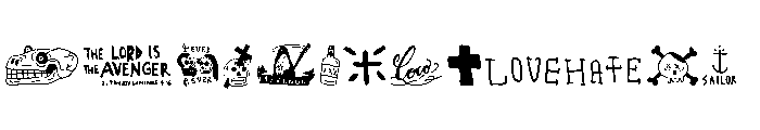 Woodcutter Prison Tattoo FONT