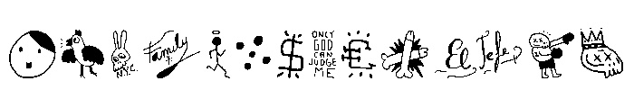 Woodcutter Prison Tattoo Font LOWERCASE