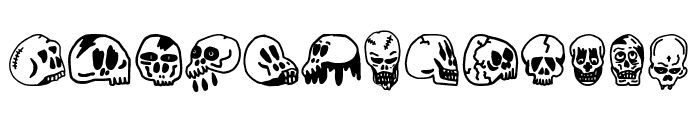 Woodcutter Skulls Font UPPERCASE