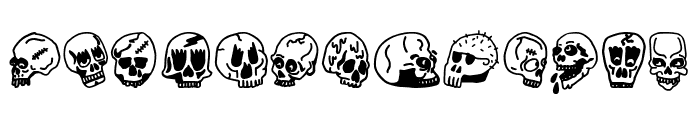 Woodcutter Skulls Font UPPERCASE