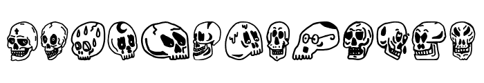 Woodcutter Skulls Font LOWERCASE