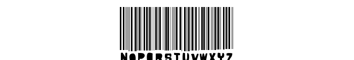 Woodcutter barcode Font UPPERCASE