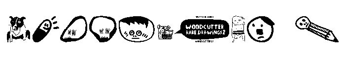 Woodcutter rare drawings 2 Font OTHER CHARS
