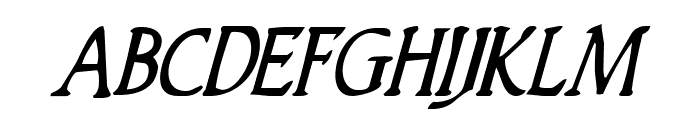 Woodgod Condensed Italic Font UPPERCASE