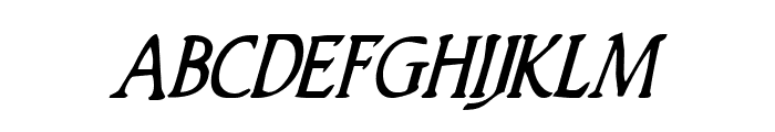 Woodgod Condensed Italic Font LOWERCASE