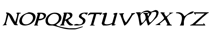 Woodgod Expanded Italic Font LOWERCASE