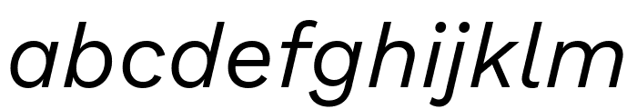 Work Sans Italic Font LOWERCASE