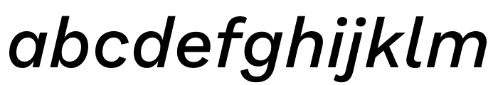 Work Sans Medium Italic Font LOWERCASE