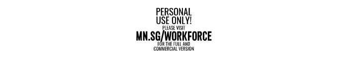 Workforce Combine PERSONAL USE Regular Font OTHER CHARS