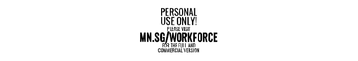 Workforce Sans PERSONAL USE Regular Font OTHER CHARS
