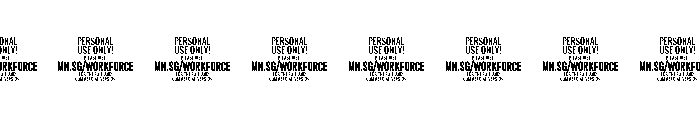 Workforce Taped PERSONAL USE Regular Font OTHER CHARS