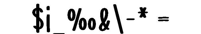 Workshop Font OTHER CHARS
