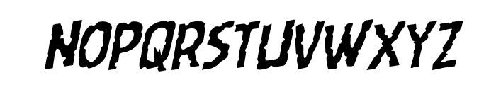 Worm Cuisine Staggered Rotalic Font LOWERCASE