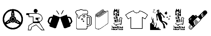 woodcutter Mixed Icons vol2 Font OTHER CHARS