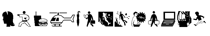 woodcutter Mixed Icons vol2 Font UPPERCASE