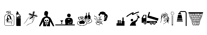 woodcutter Mixed Icons vol.3 Font LOWERCASE