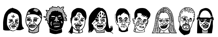 woodcutter people faces vol2 Font OTHER CHARS