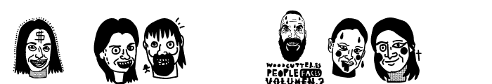 woodcutter people faces vol2 Font OTHER CHARS