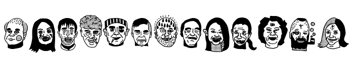 woodcutter people faces vol2 Font UPPERCASE