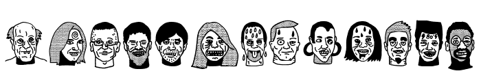 woodcutter people faces vol2 Font LOWERCASE