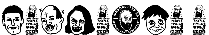 woodcutter people faces vol3 Font OTHER CHARS