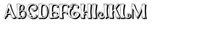 Woodball Shadow Font UPPERCASE