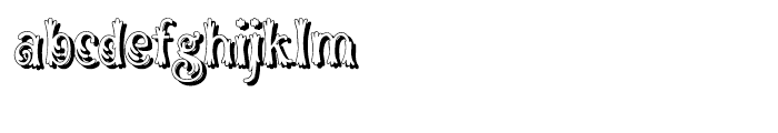 Woodball Shadow Font LOWERCASE