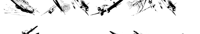 World War Warplanes Regular Font UPPERCASE