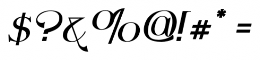 Wolverton No1 Oblique Font OTHER CHARS