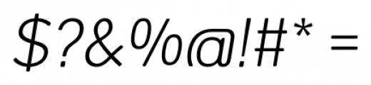 Woodford Bourne Thin Italic Font OTHER CHARS