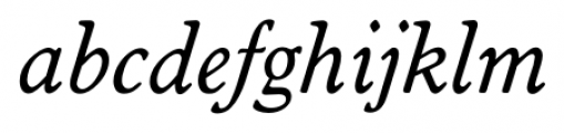 Worcester Italic Font LOWERCASE