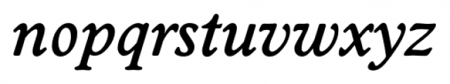 Worcester Serial Medium Italic Font LOWERCASE