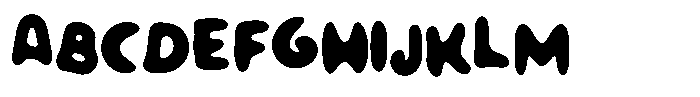 Wobel Bouncy Font UPPERCASE