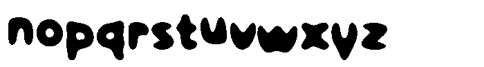 Wobel Bouncy Font LOWERCASE