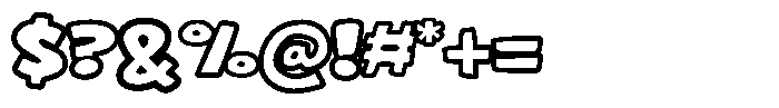 Woblob Outline Regular Font OTHER CHARS