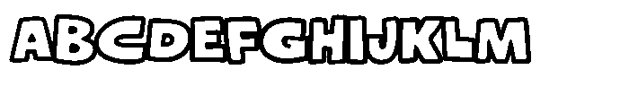 Woblob Outline Regular Font UPPERCASE