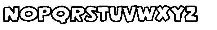Woblob Outline Regular Font UPPERCASE