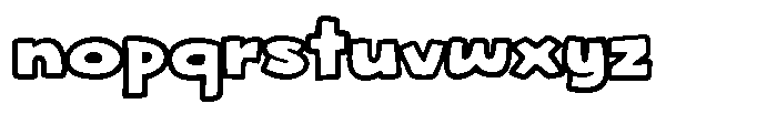 Woblob Outline Regular Font LOWERCASE