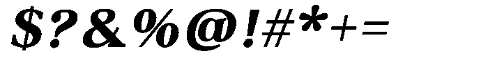 Wolfgar Bold Italic Font OTHER CHARS