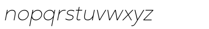 Wolfin Thin Italic Font LOWERCASE