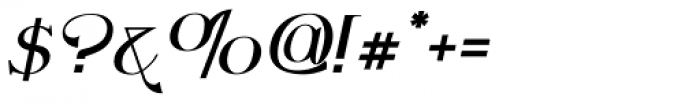 Wolverton No.1 Oblique Font OTHER CHARS
