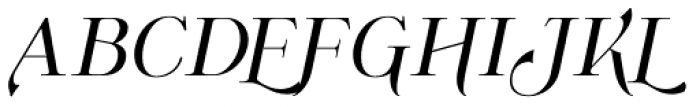 Wolverton No.1 Oblique Font UPPERCASE
