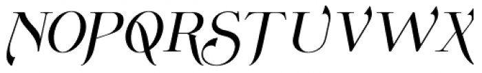 Wolverton No.1 Oblique Font UPPERCASE