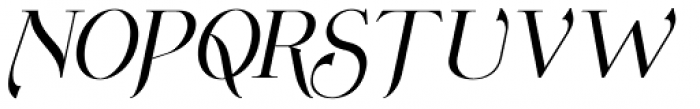 Wolverton No.3 Oblique Font UPPERCASE
