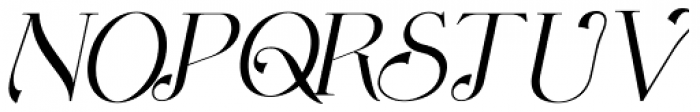 Wolverton No.4 Oblique Font UPPERCASE