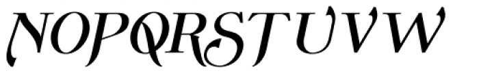 Wolverton Text No.1 Oblique Bold Font UPPERCASE