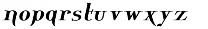 Wolverton Text No.1 Oblique Bold Font LOWERCASE