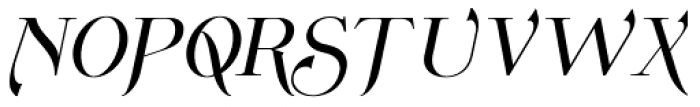 Wolverton Text No.1 Oblique Font UPPERCASE