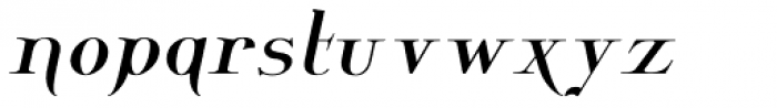Wolverton Text No.1 Oblique Font LOWERCASE