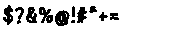 Wonder Hand Pencil Fat Font OTHER CHARS